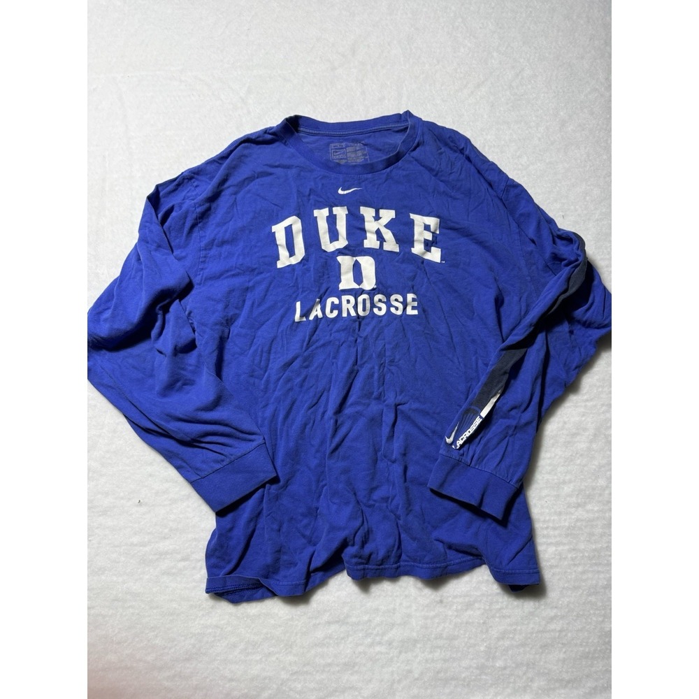 Duke University Lacrosse Nike Long Sleeve Graphic Shirt‎ Size Large